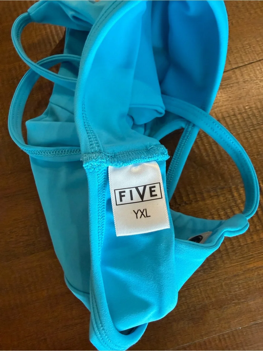Five dancewear Kids Turquoise Sports Bra with Cross-Back Straps - Picture 3 of 3